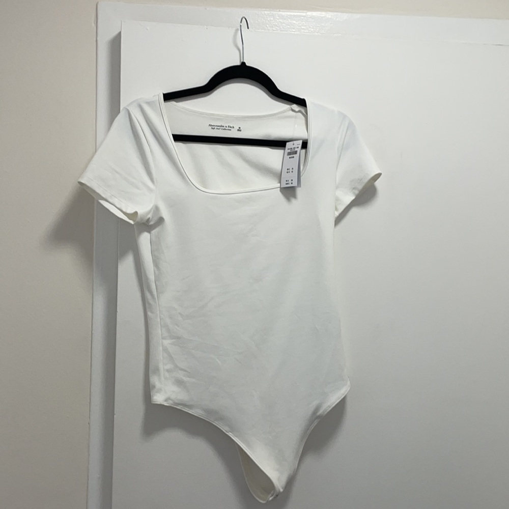 Abercrombie white seamless square neck bodysuit